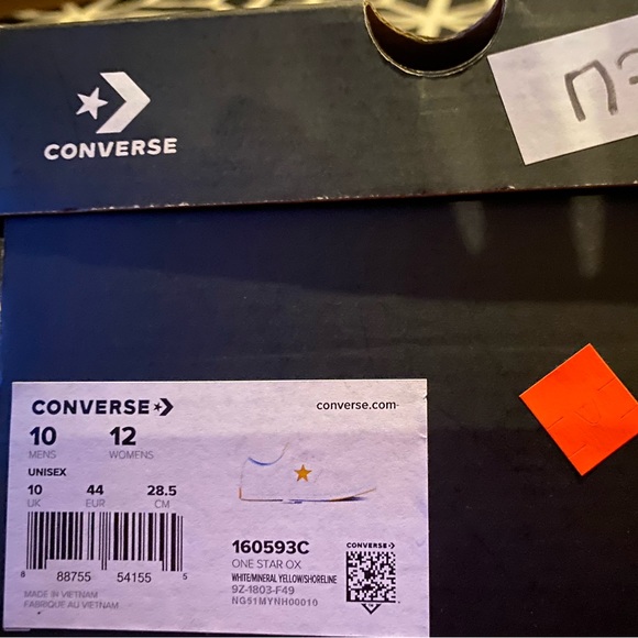 CONVERSE ONE STAR OX LEATHER WHITE/MINERAL YELLOW - Picture 7 of 7